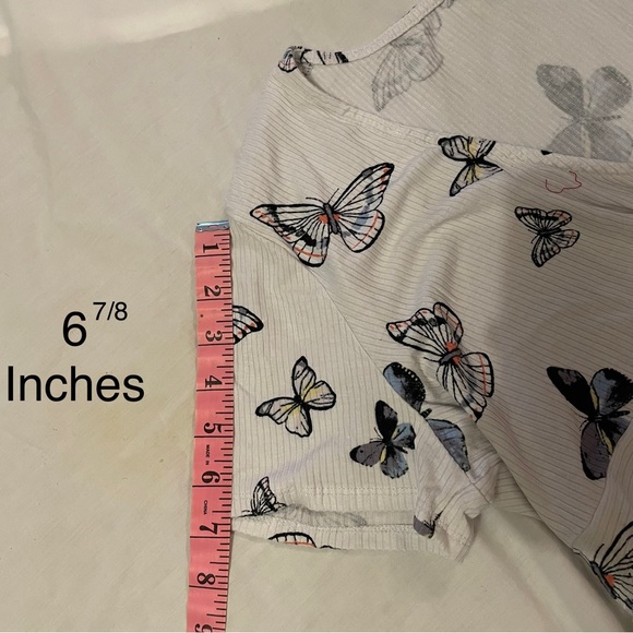 Butterfly print v neck shirt candies - Picture 6 of 10